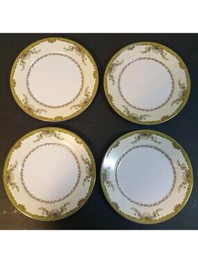 Set of 4 Noritake Lunch Plates 8.5" Nordich Pattern Discontinued